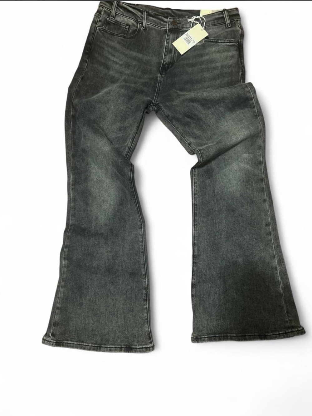 MNML Washed Black Flared Jeans